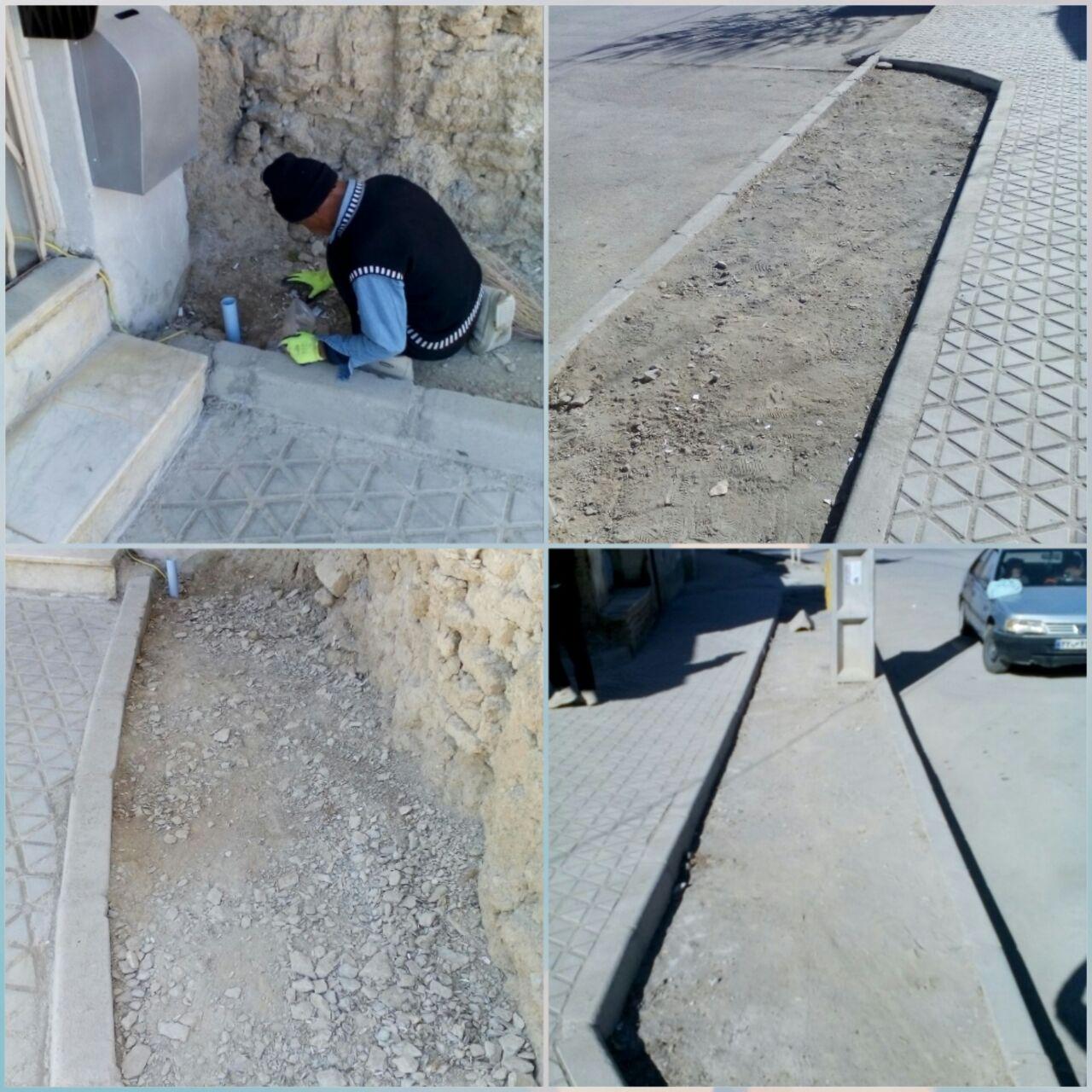 پاکسازی محیطی اطراف دستگاه خودپرداز توسط پرسنل خدوم دهیاری ورپشت و درخواست همکاری عمومی در حفظ بهداشت محیط