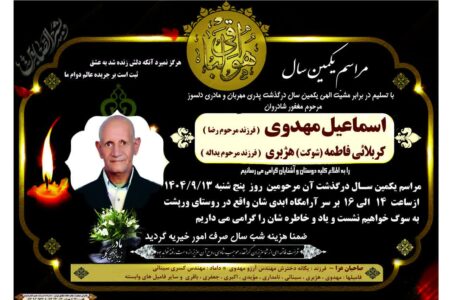 قدردانی آموزشگاه شهید اشرفی اصفهانی و انجمن اولیا و مربیان مدارس ارشاد و خدیجه کبری(س) از خانواده مرحومان مهدوی و هژبری