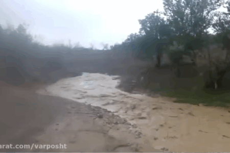 جریان موقت آب در رودخانه ورپشت؛ پس از بارش‌های اخیر  رودخانه مرغاب دوباره زنده شد